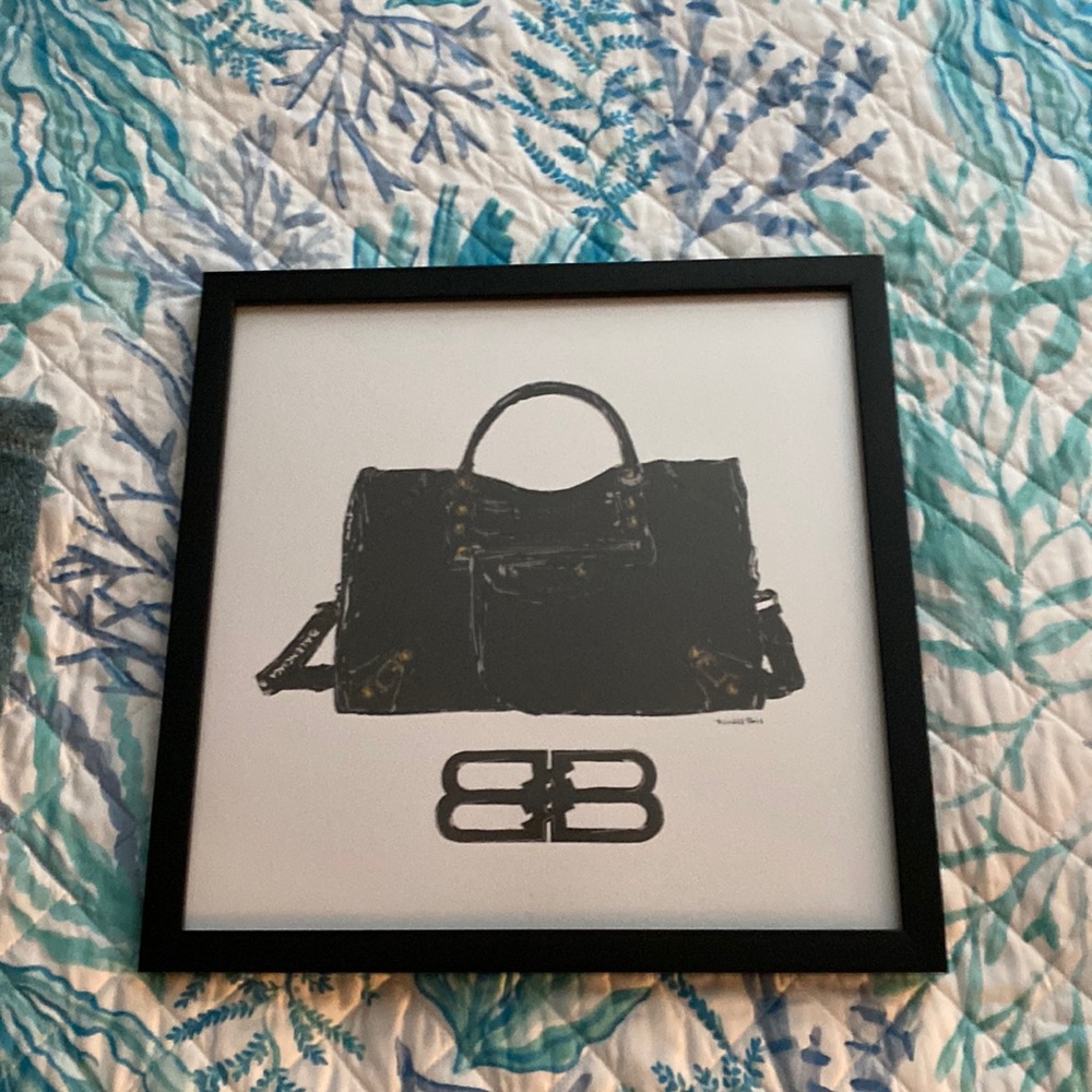 Framed art with glass display